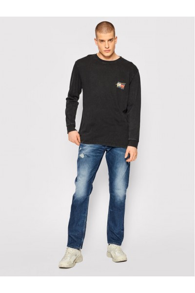 TOMMY HILFIGER TJM VINTAGE CIRCULAR LS TEE BLACK DM0DM11611-BDS