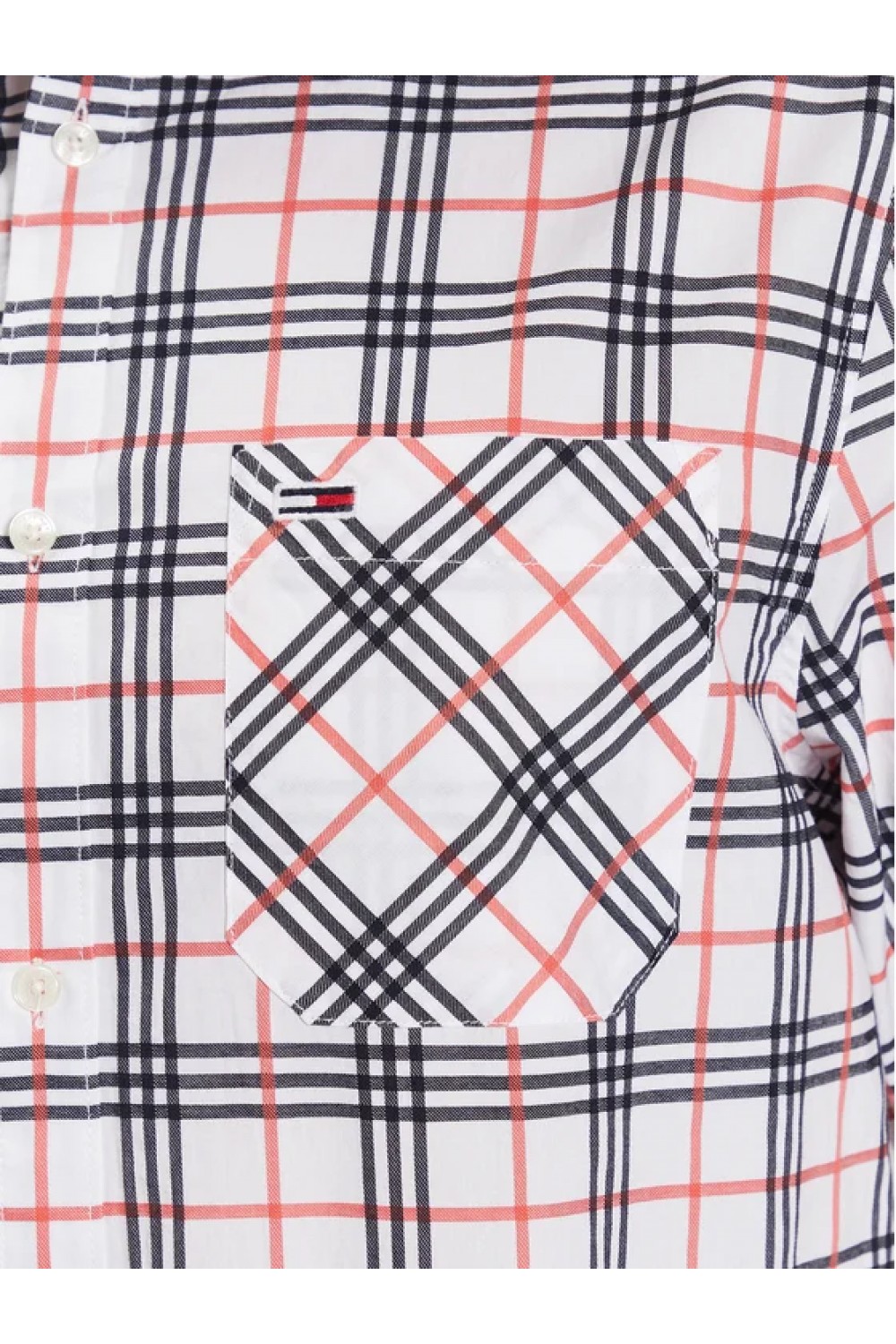 TOMMY HILFIGER TJM CLSC SMALL CHECK SHIRT WHITE CHECK DM0DM16608-YBR