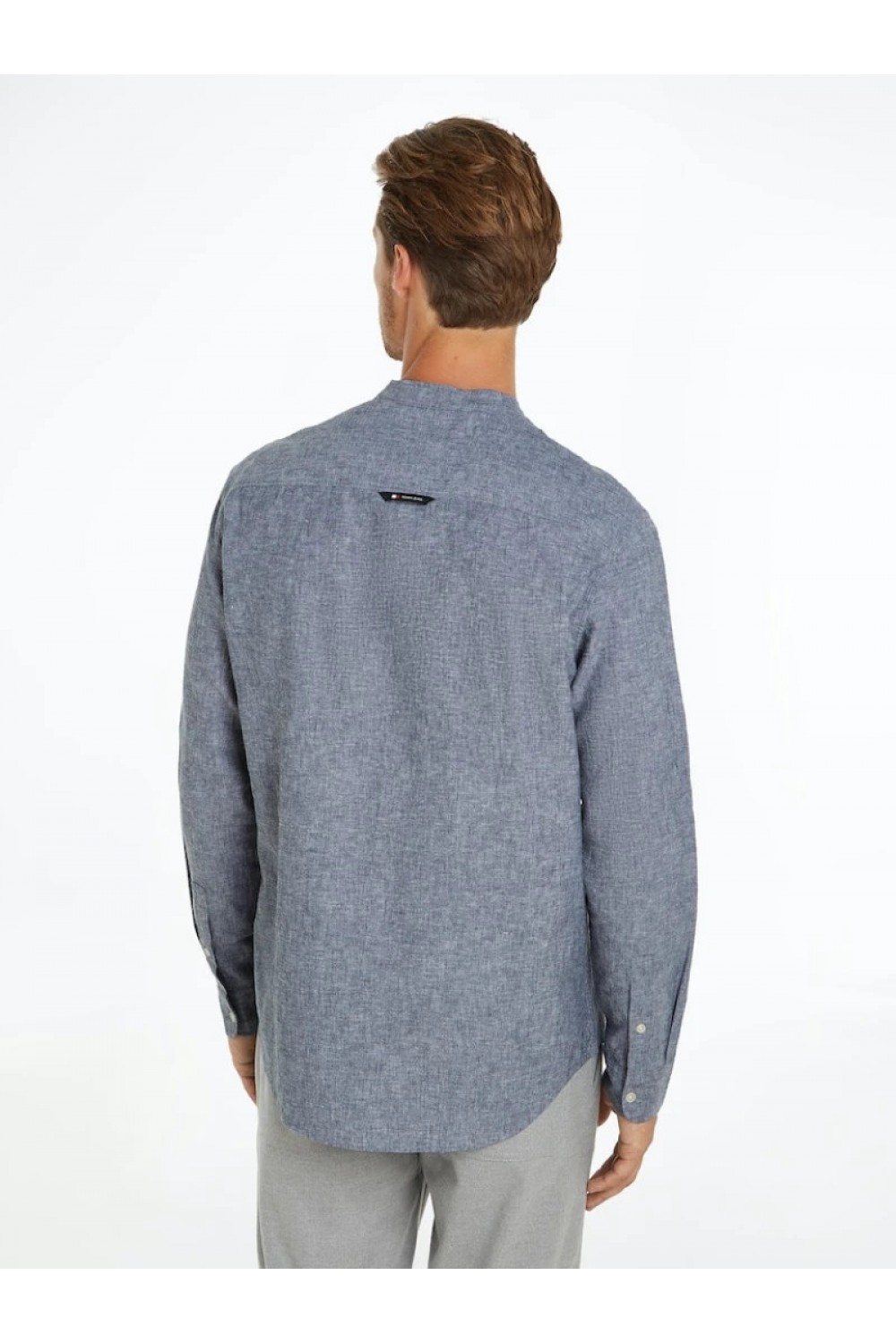 TOMMY HILFIGER TJM REG MAO LINEN BLEND SHIRT DARK NIGHT NAVY DM0DM18964-C1G
