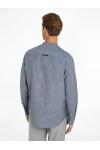 TOMMY HILFIGER TJM REG MAO LINEN BLEND SHIRT DARK NIGHT NAVY DM0DM18964-C1G