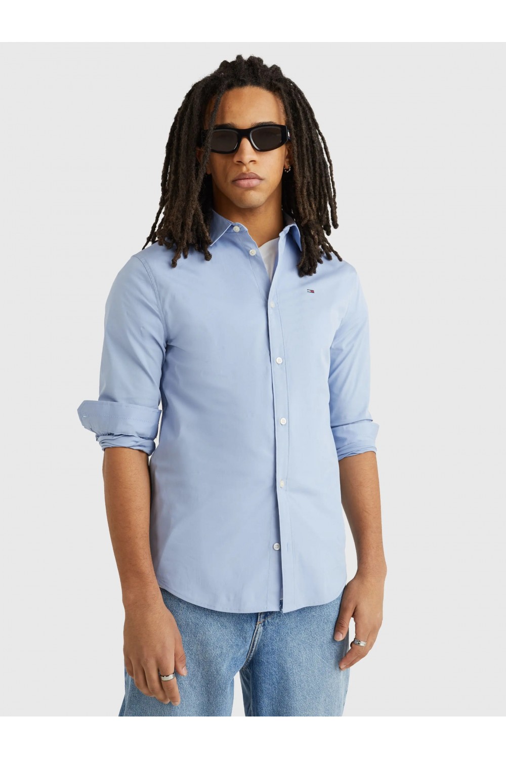 TOMMY HILFIGER TJM ORIGINAL STRETCH SHIRT LAVENDER LUSTRE DM0DM04405-556