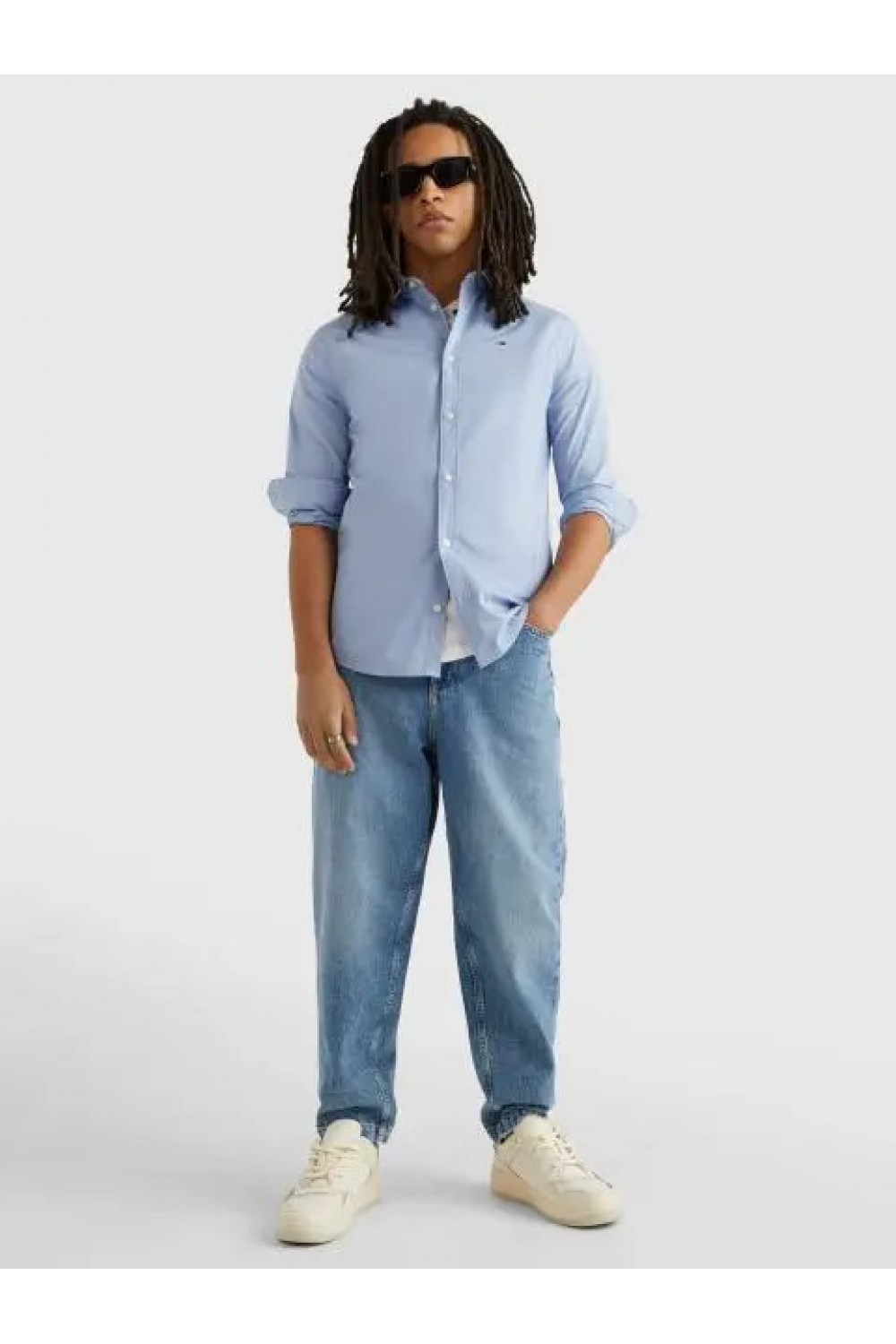 TOMMY HILFIGER TJM ORIGINAL STRETCH SHIRT LAVENDER LUSTRE DM0DM04405-556