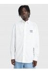 TOMMY HILFIGER TJM OVZ COLLEGE POP SHIRT WHITE DM0DM16346-YBR
