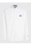 TOMMY HILFIGER TJM OVZ COLLEGE POP SHIRT WHITE DM0DM16346-YBR
