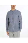 TOMMY HILFIGER TJM REG MAO LINEN BLEND SHIRT DARK NIGHT NAVY DM0DM18964-C1G