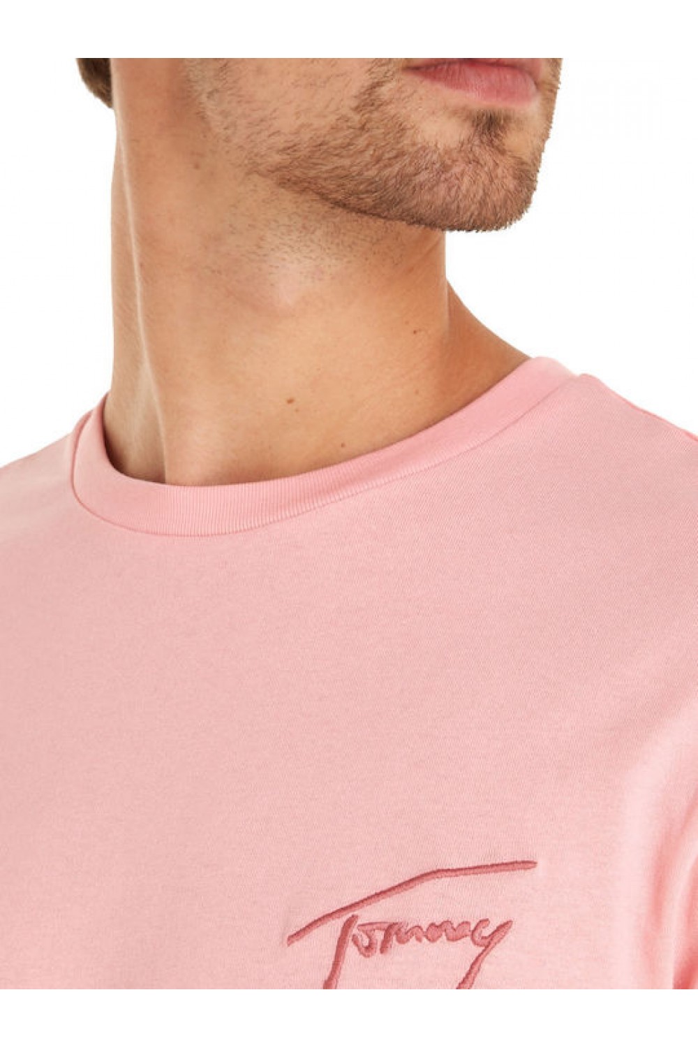 TOMMY HILFIGER TJM REG SIGNATURE TEE EXT BALLET PINK DM0DM17994-THA