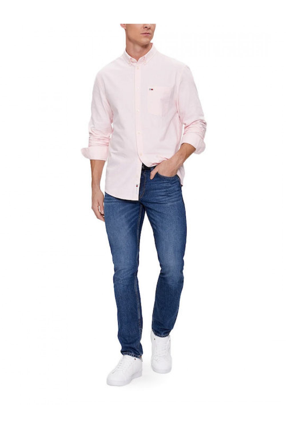 TOMMY HILFIGER TJM REG OXFORD SHIRT PINK CRYSTAL DM0DM18335-TJS