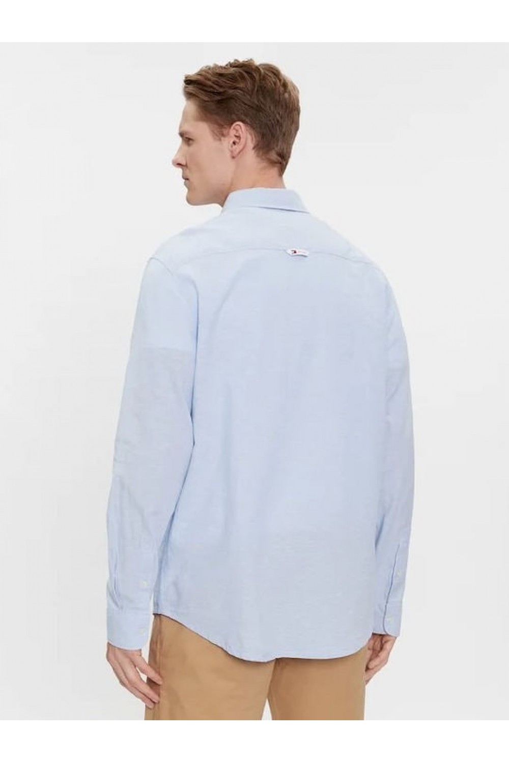 TOMMY HILFIGER TJM REG LINEN BLEND SHIRT MODERATE BLUE DM0DM18962-C3S