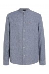 TOMMY HILFIGER TJM REG MAO LINEN BLEND SHIRT DARK NIGHT NAVY DM0DM18964-C1G