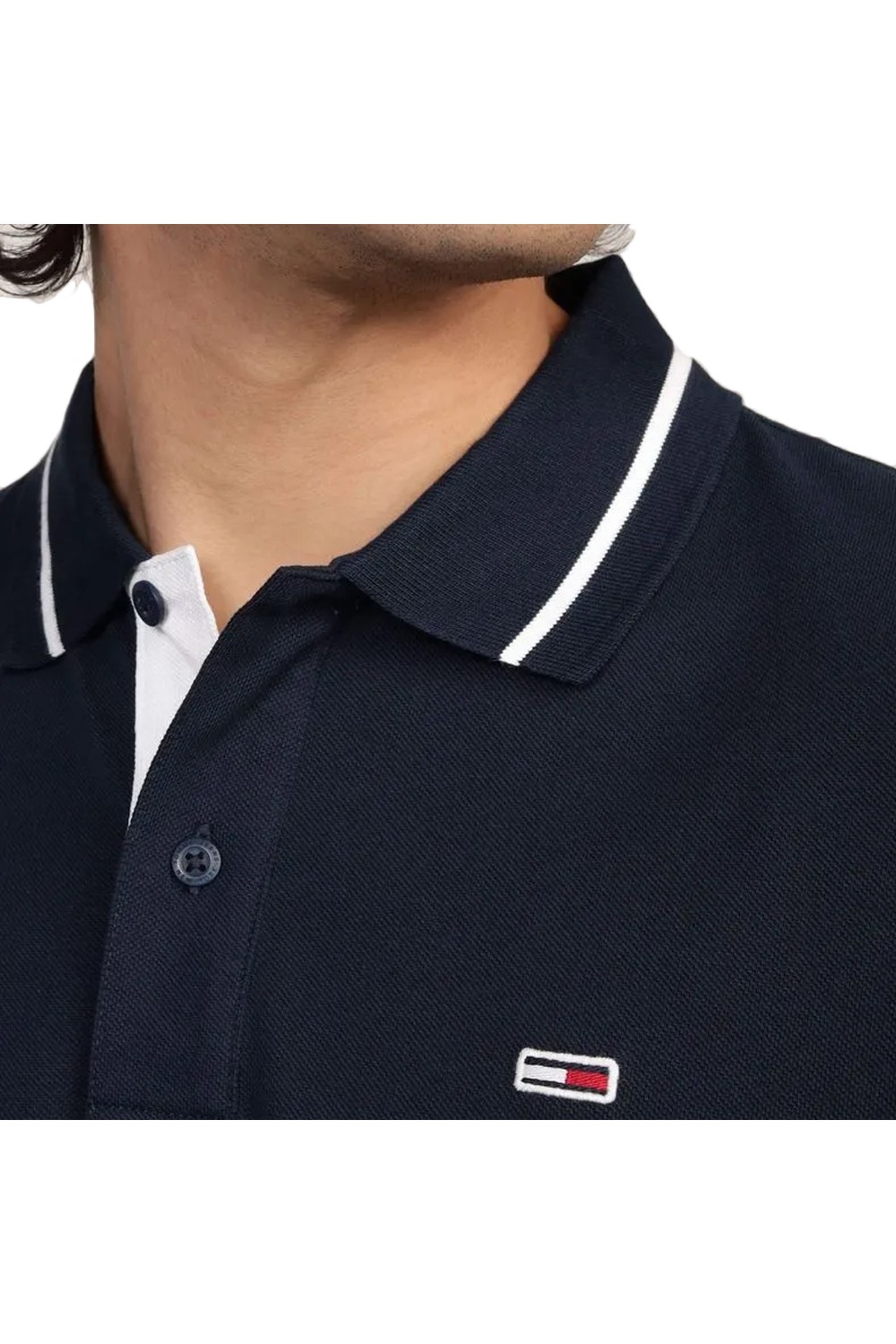 TOMMY HILFIGER T-SHIRT POLO TJM REG TIPPED DARK NIGHT NAVY DM0DM20745-C1G
