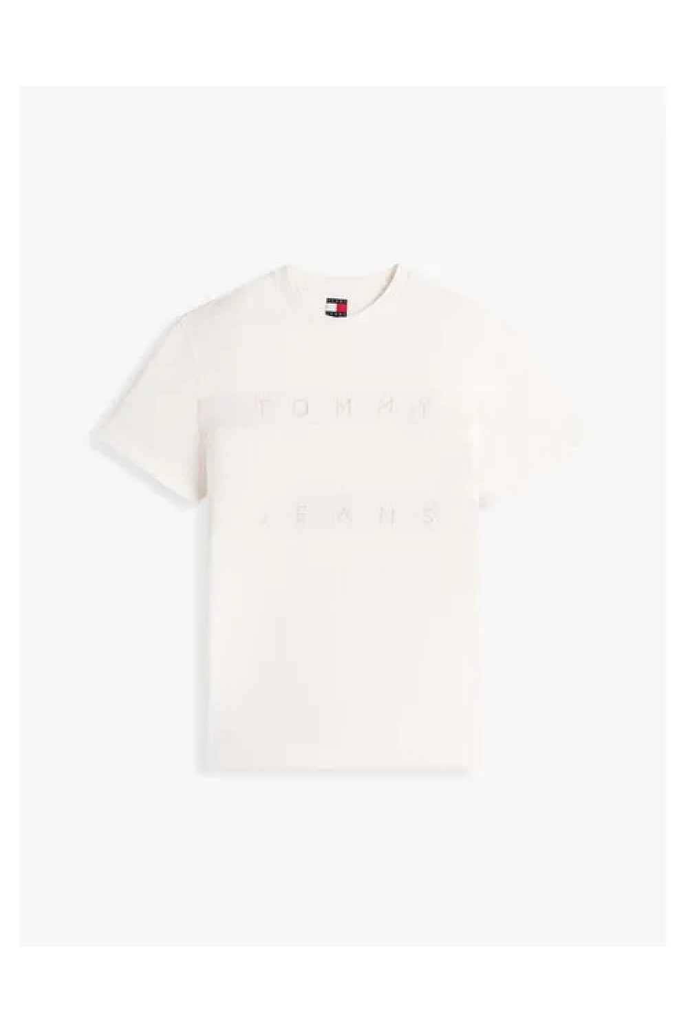 TOMMY HILFIGER T-SHIRT REG TONAL FLAG TEE ANCIENT WHITE DM0DM22312-YBH