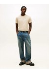 TOMMY JEANS TJM SLIM LINEAR CHEST TEE GULF SAND DM0DM21780-ABY