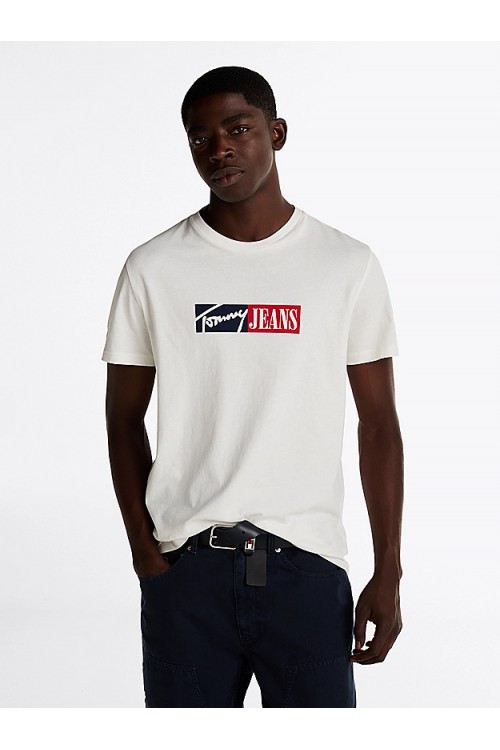 TOMMY HILFIGER T-SHIRT TJM SLIM ENTRY GRAPHIC ECRU DM0DM20365-YBL