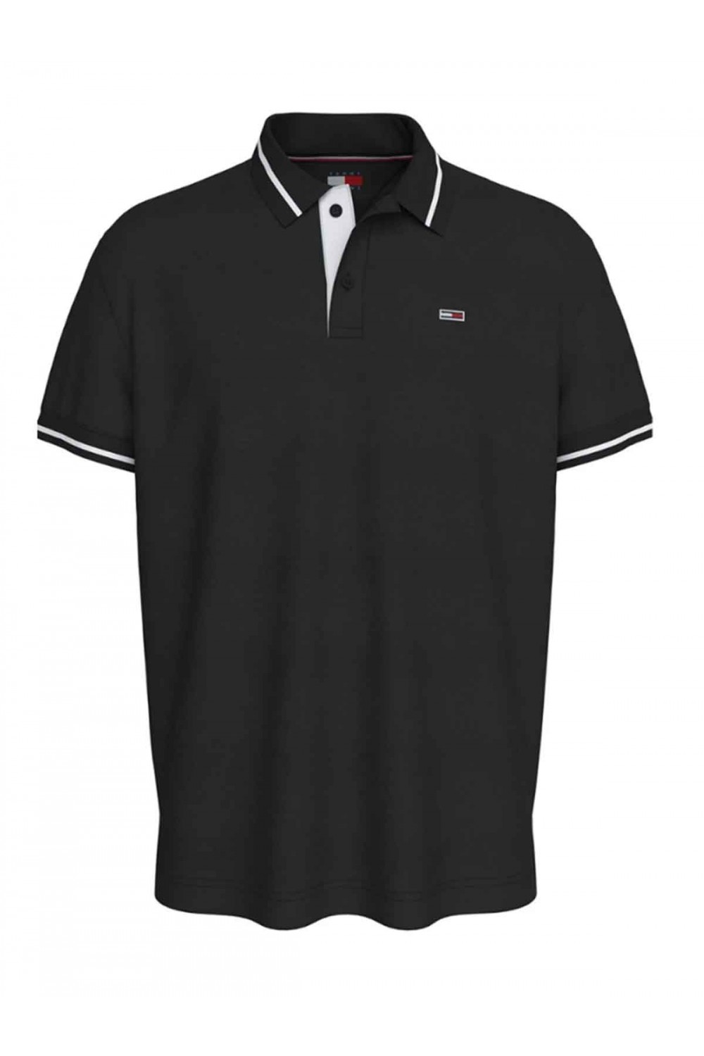 TOMMY HILFIGER T-SHIRT POLO TJM REG TIPPED BLACK DM0DM20745-BDS