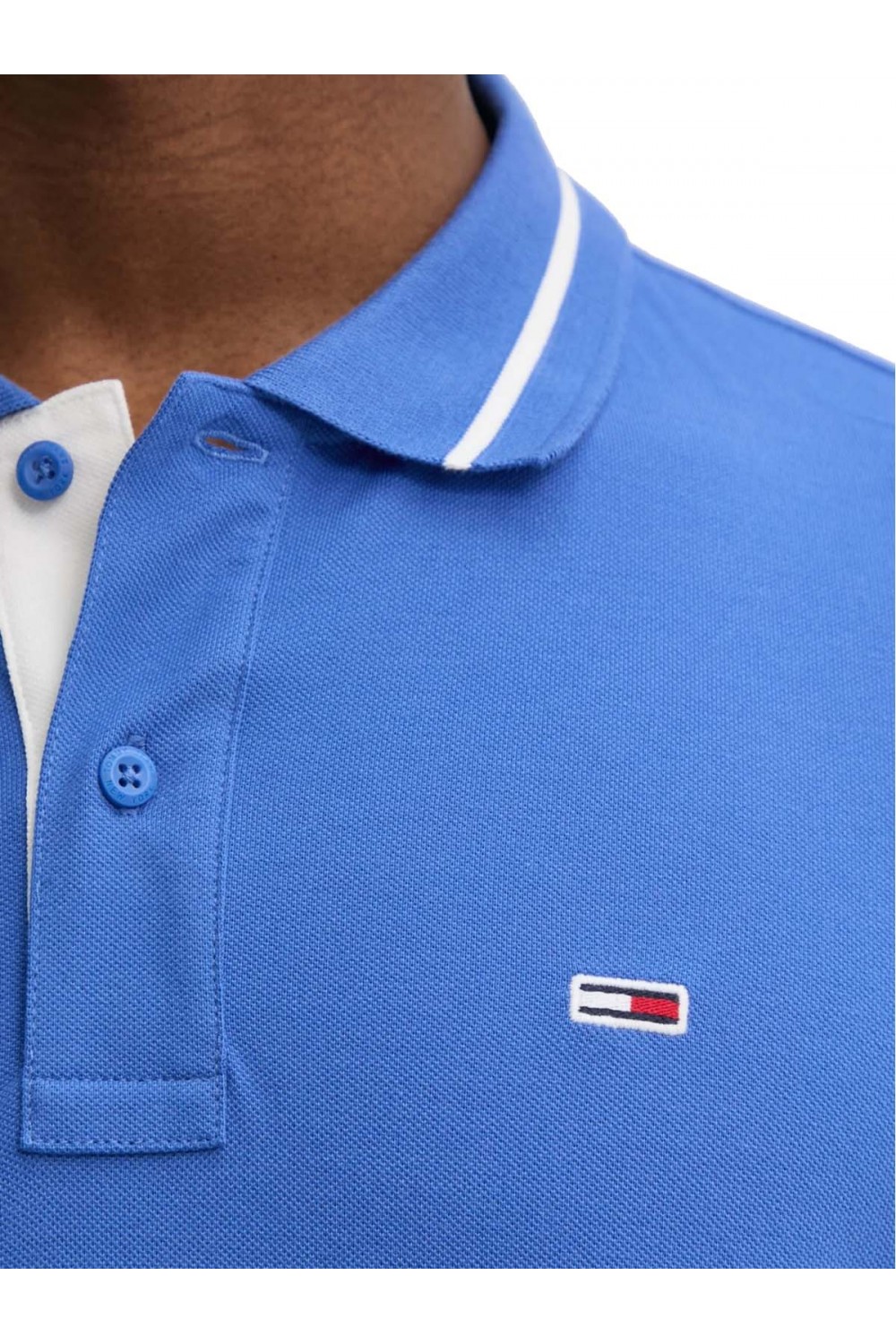 TOMMY HILFIGER T-SHIRT POLO TJM REG TIPPED TEMPO BLUE DM0DM20745-C6E