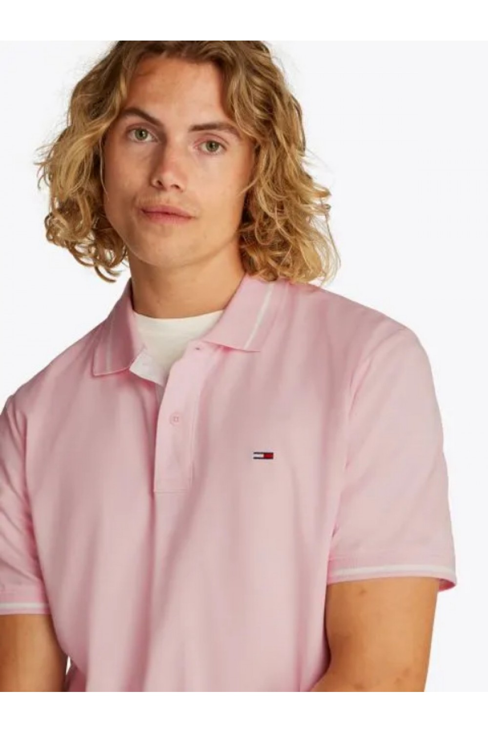 TOMMY HILFIGER T-SHIRT POLO TJM REG TIPPED PRECIOUS PINK DM0DM20745-TH3