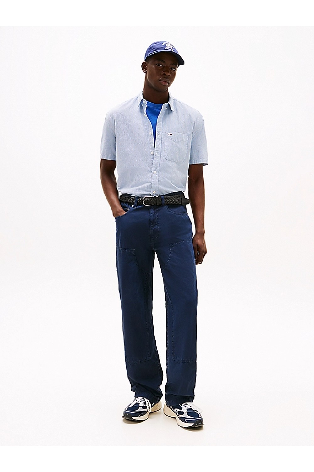 TOMMY HILFIGER SHIRT REG SEERSUCKER COLORADO BLUE STRIPES DM0DM20891-DY6