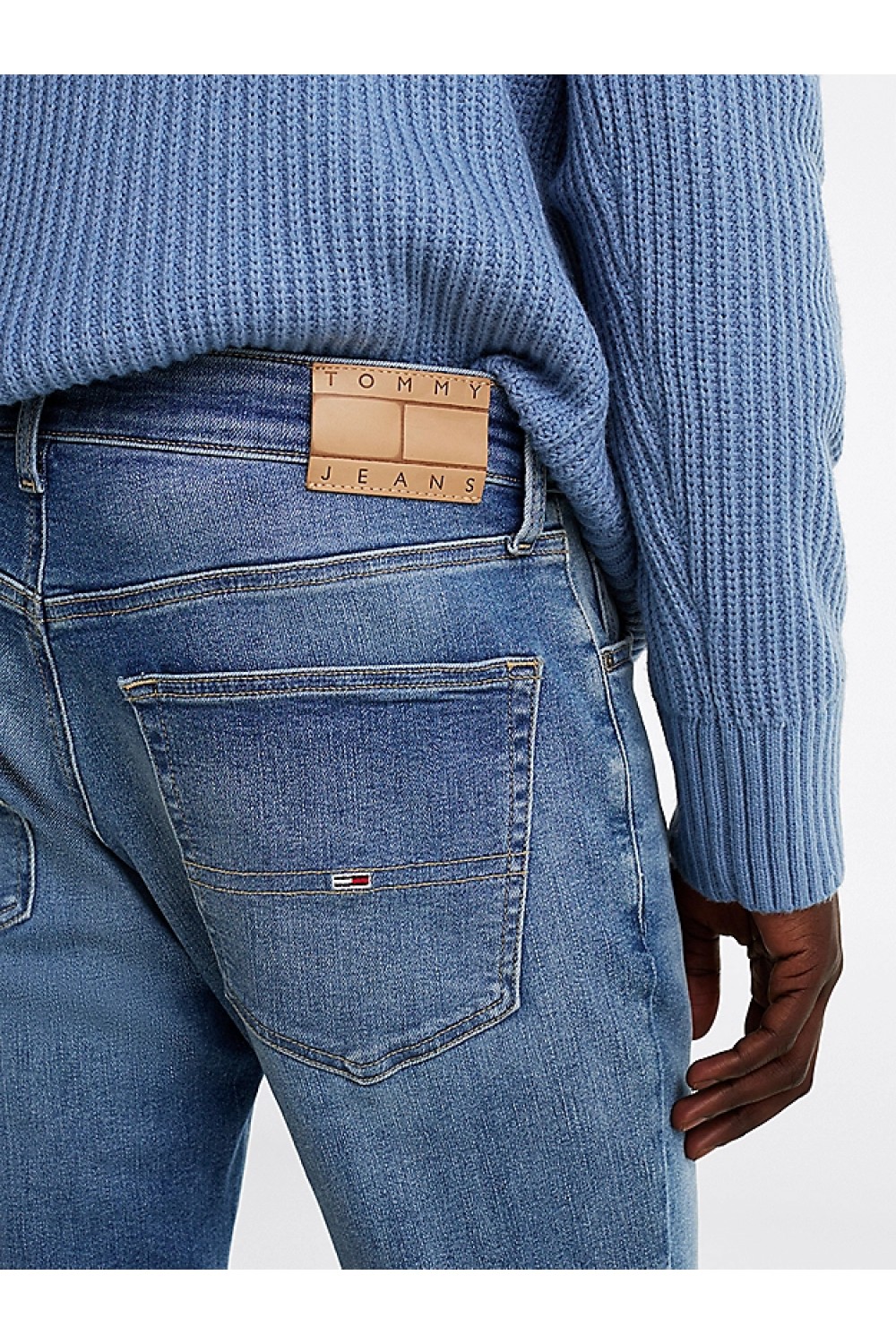 TOMMY HILFIGER DENIM JEANS SCANTON WHISKERED SLIM MEDIUM BLUE DM0DM21137-1A5