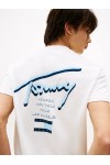 TOMMY HILFIGER T-SHIRT SIGNATURE BACK LOGO CREW NECK ECRU DM0DM21934-YBL