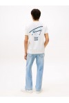 TOMMY HILFIGER T-SHIRT SIGNATURE BACK LOGO CREW NECK ECRU DM0DM21934-YBL