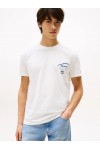 TOMMY HILFIGER T-SHIRT SIGNATURE BACK LOGO CREW NECK ECRU DM0DM21934-YBL