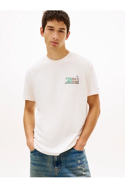 TOMMY HILFIGER TJM REGULAR FIT GYM BLOCK ANCIENT WHITE DM0DM22536-YBH
