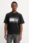 TOMMY HILFIGER T-SHIRT TJM 90S DISTRESSED FLAG TEE BLACK DM0DM22463-BDS