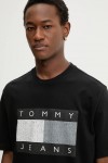 TOMMY HILFIGER T-SHIRT TJM 90S DISTRESSED FLAG TEE BLACK DM0DM22463-BDS