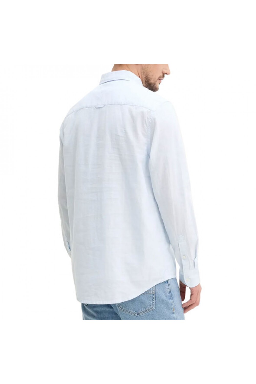 TOMMY HILFIGER SHIRT TJM REG LINEAR BLEND SWEET BLUE DM0DM20875-C3Q