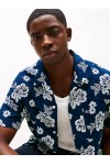 TOMMY HILFIGER SHIRT REG SLUB AOP DARK NIGHT NAVY BANDANA DM0DM21351-C1G