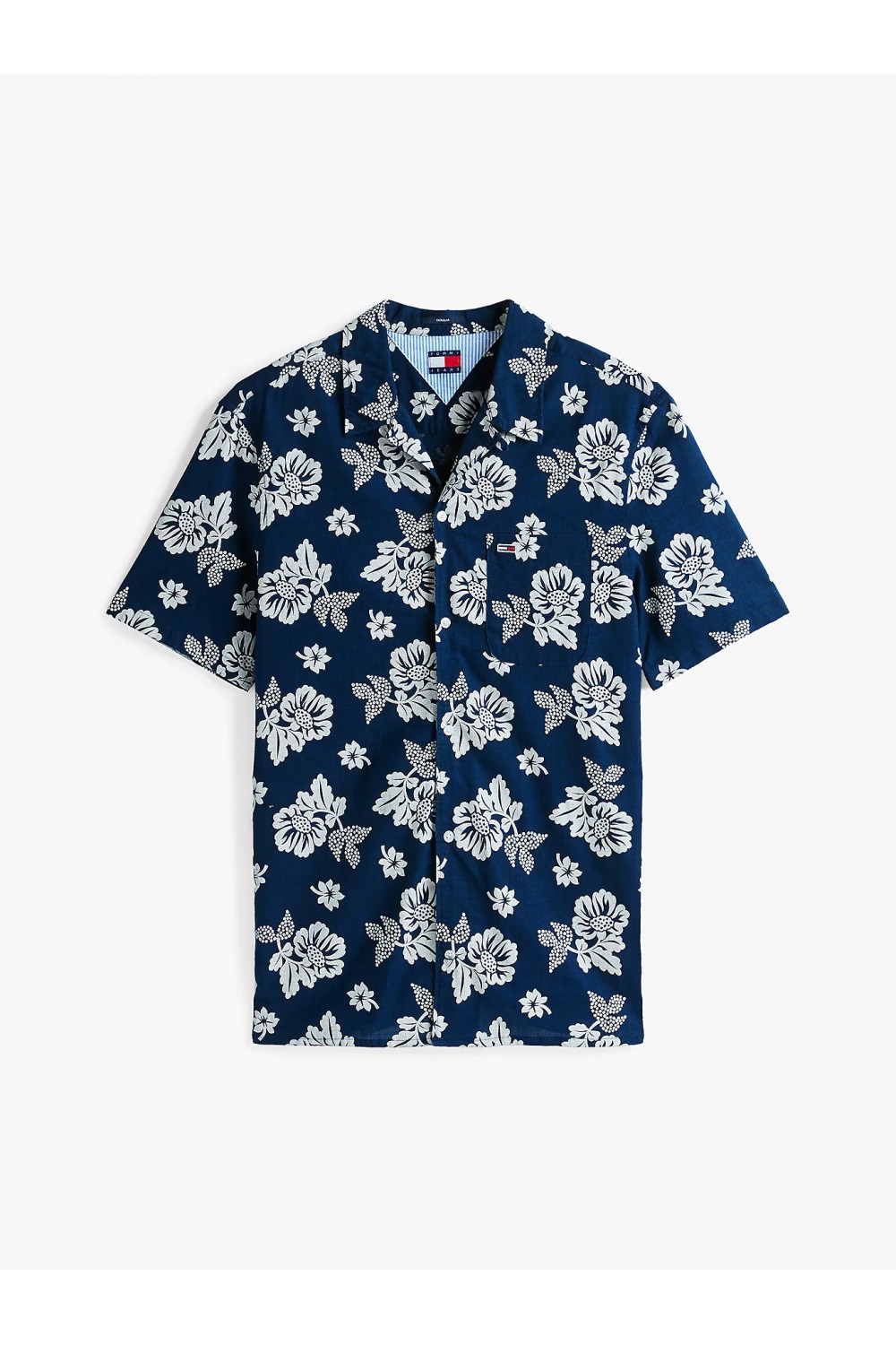 TOMMY HILFIGER SHIRT REG SLUB AOP DARK NIGHT NAVY BANDANA DM0DM21351-C1G