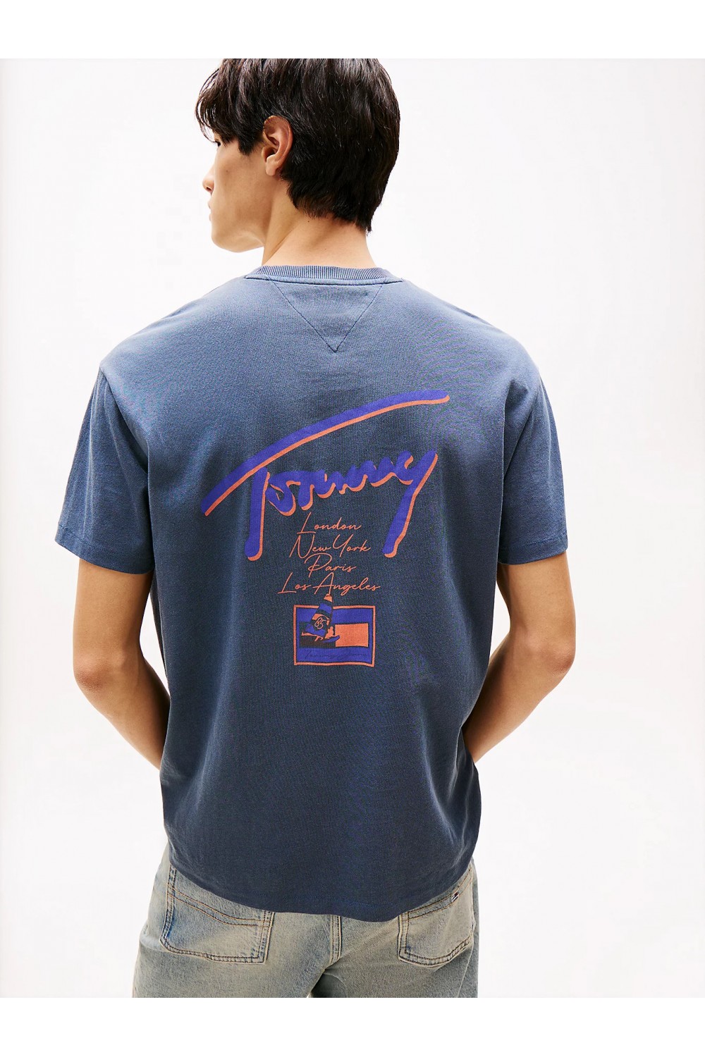 TOMMY HILFIGER T-SHIRT TJM RELAXED FIT BACK LOGO GRAPHIC DARK NIGHT NAVY DM0DM20768-C1G