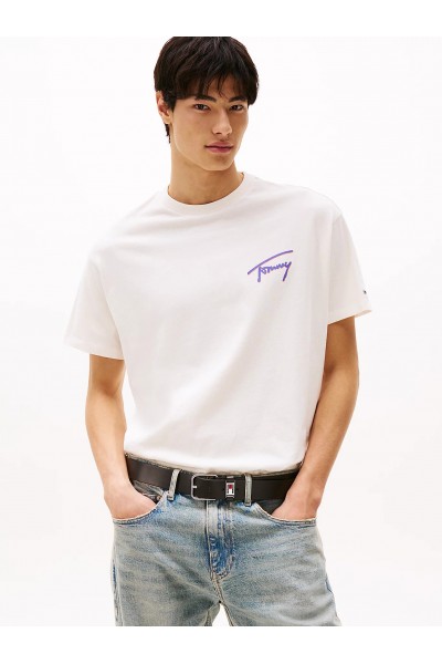 TOMMY HILFIGER T-SHIRT REG DNA GRAPHIC ANCIENT WHITE DM0DM20815-YBH