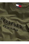 TOMMY HILFIGER T-SHIRT TJM REG BILLS FONT TEE DARK GREENERY DM0DM22322-GY1