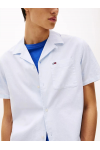 TOMMY HILFIGER LINEN BLEND CAMP SHIRT SWEET BLUE DM0DM20895-C3Q