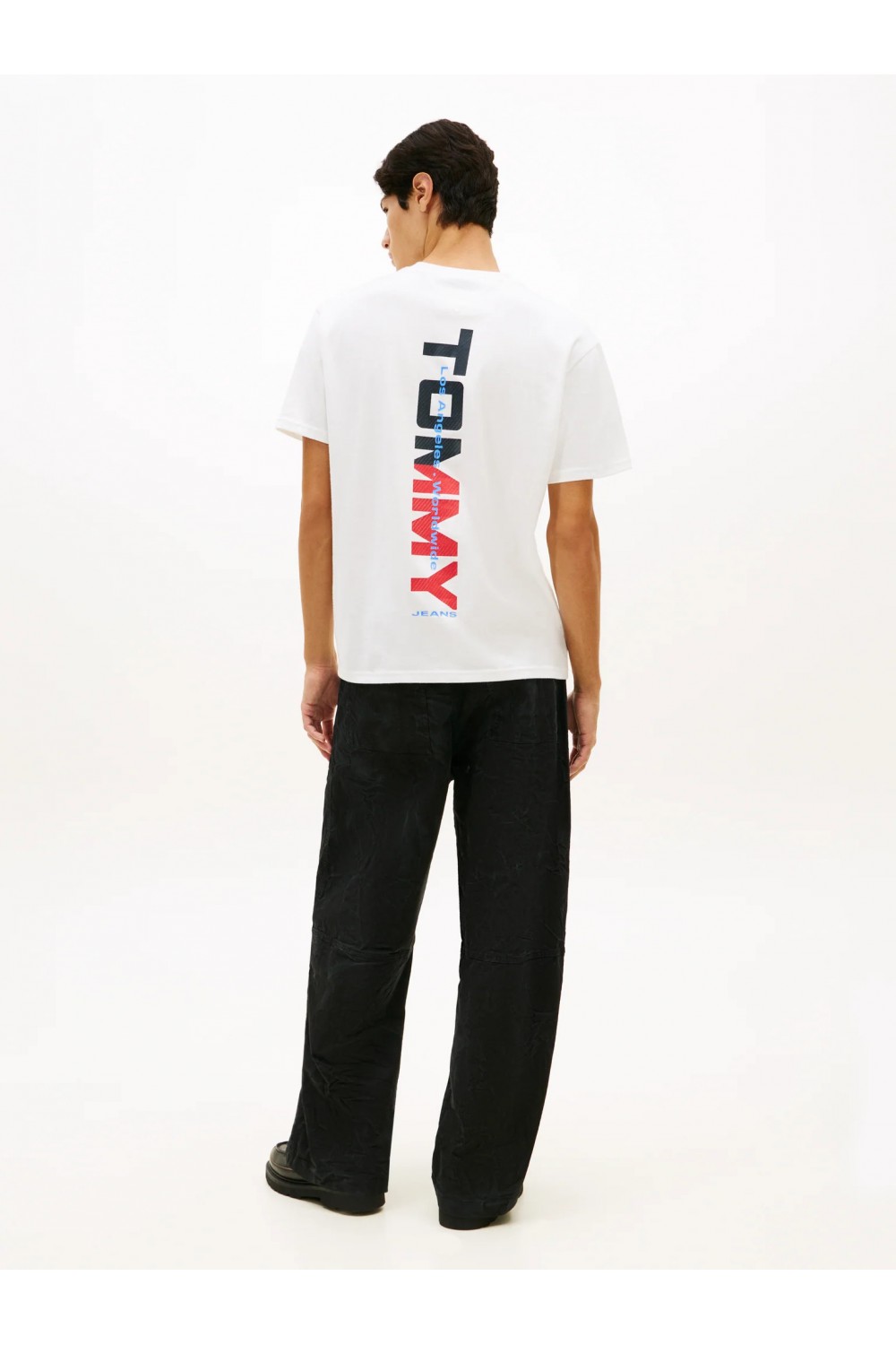 TOMMY HILFIGER T-SHIRT TJM RLX LA BACKPRINT ECRU DM0DM22534-YBL