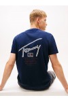 TOMMY HILFIGER T-SHIRT TJM REG SIGN BACKPRINT ECRU DM0DM22320-YBL