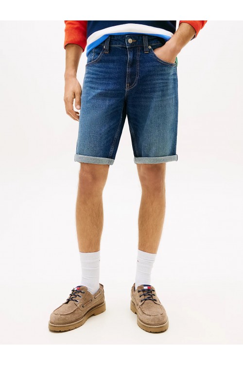 TOMMY HILFIGER RONNIE FADED DENIM SHORTS DARK BLUE DM0DM20980-1BK