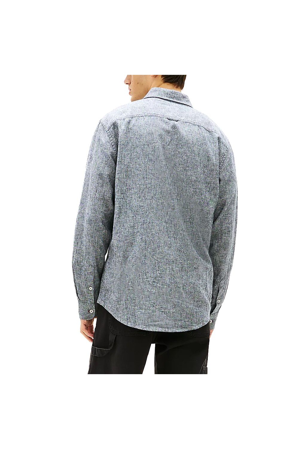 TOMMY HILFIGER TJM LINEN BLEND SHIRT DARK NIGHT NAVY DM0DM22761-C1G