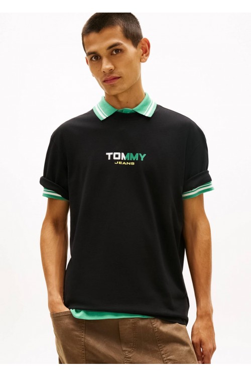 TOMMY HILFIGER T-SHIRT TJM RLX LA BACKPRINT BLACK DM0DM22534-BDS