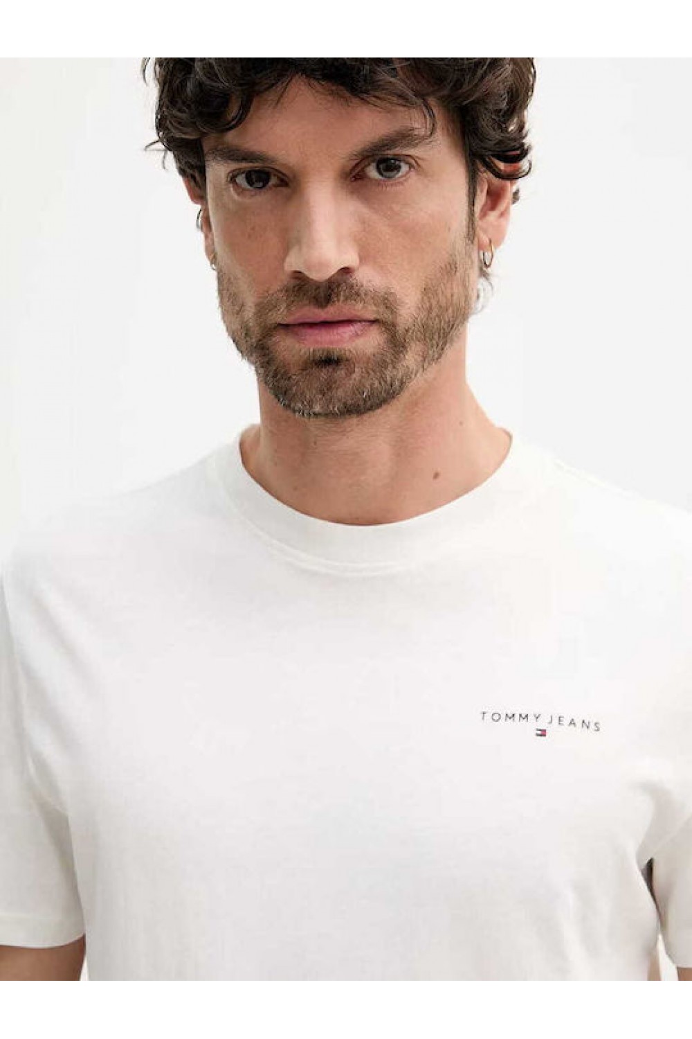 TOMMY HILFIGER T-SHIRT TJM SLIM LINEAR CHEST TEE EXT ECRU DM0DM21780-YBL