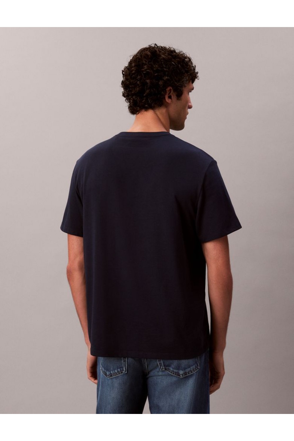 CALVIN KLEIN JEANS T-SHIRT MONOGRAM LOGO DARK SAPPHIRE LV04RB862G-CEF