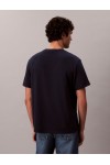 CALVIN KLEIN JEANS T-SHIRT MONOGRAM LOGO DARK SAPPHIRE LV04RB862G-CEF