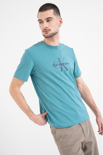 CALVIN KLEIN JEANS T-SHIRT MONOGRAM LOGO TEQUILA BLUE LV04RB862G-2IR