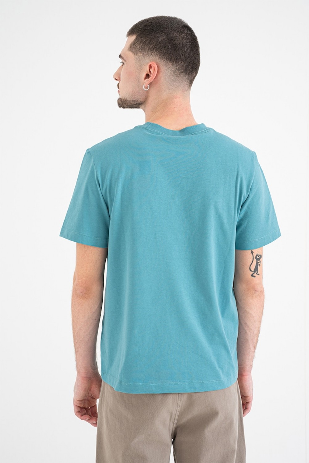 CALVIN KLEIN JEANS T-SHIRT MONOGRAM LOGO TEQUILA BLUE LV04RB862G-2IR