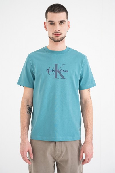 CALVIN KLEIN JEANS T-SHIRT MONOGRAM LOGO TEQUILA BLUE LV04RB862G-2IR
