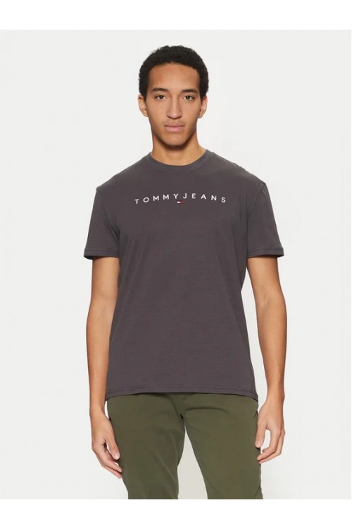 TOMMY HILFIGER T-SHIRT TJM REG LINEAR LOGO WASHED BLACK DM0DM20744-PT2