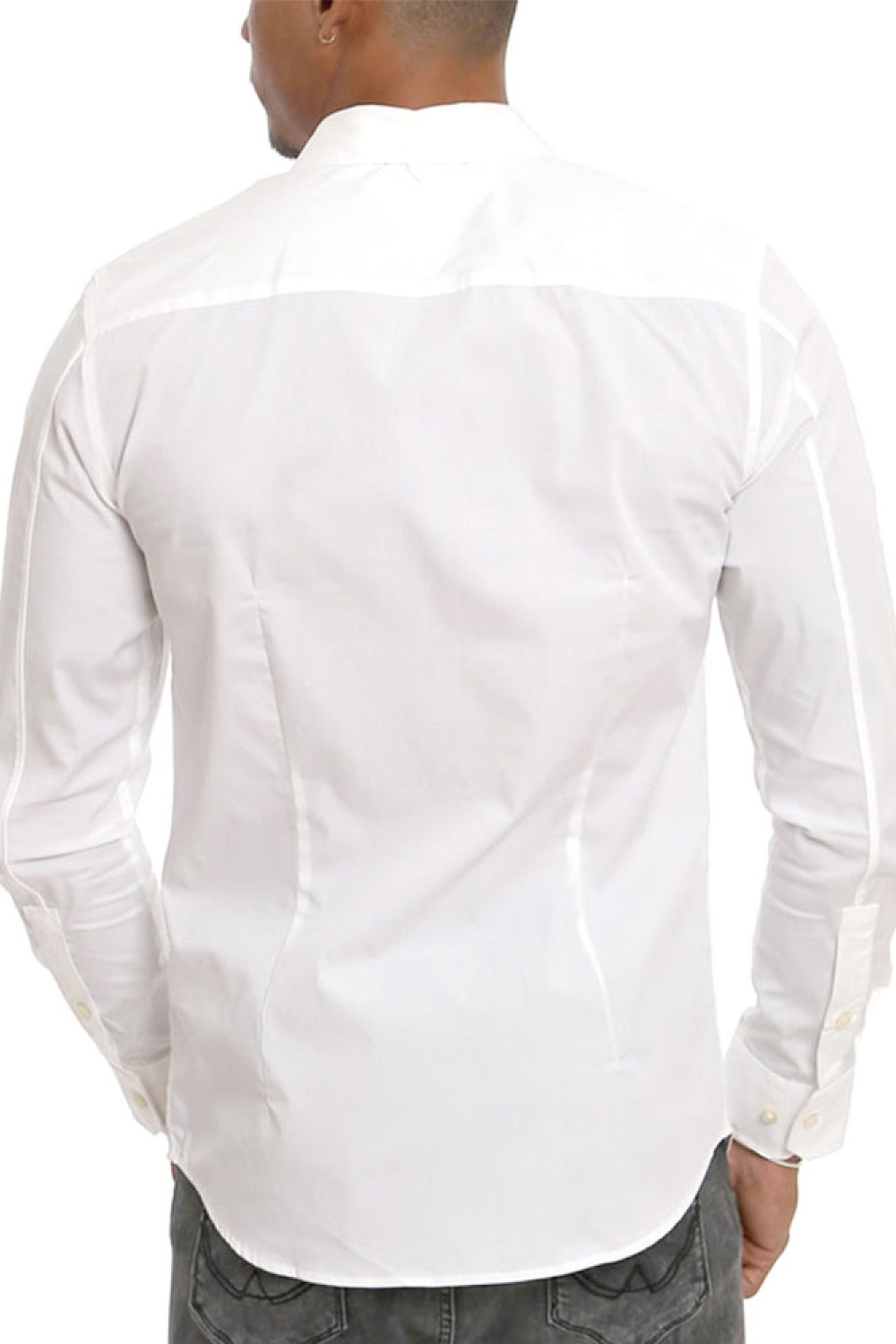 TOMMY HILFIGER TJM ORIGINAL STRETCH POPLIN SHIRT WHITE DM0DM04405-100