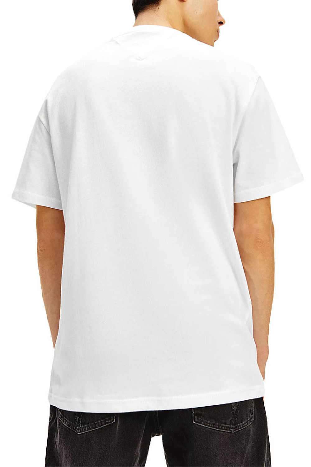 TOMMY HILFIGER TJM FADED FLAG SCRIPT TSHIRT WHITE DM0DM10224-YBR