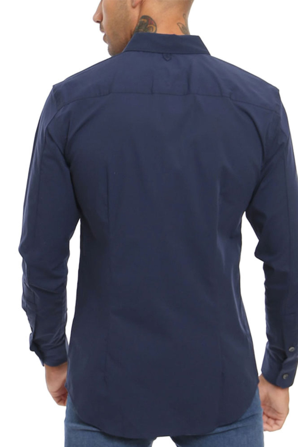 TOMMY HILFIGER TJM ORIGINAL STRETCH POPLIN SHIRT NAVY BLUE DM0DM04405-002
